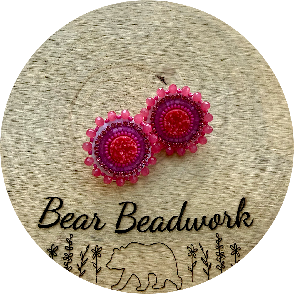 raspberry bloom studs