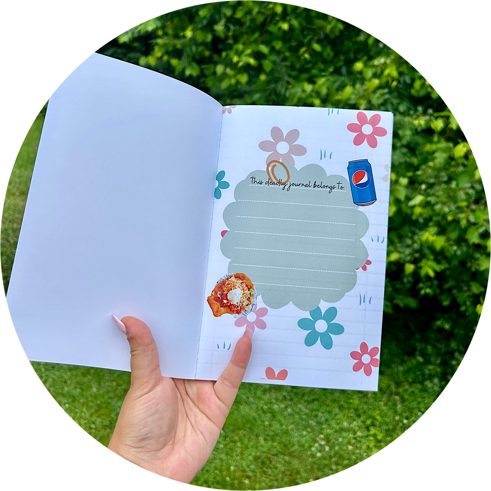 hot auntie journal (flowers)