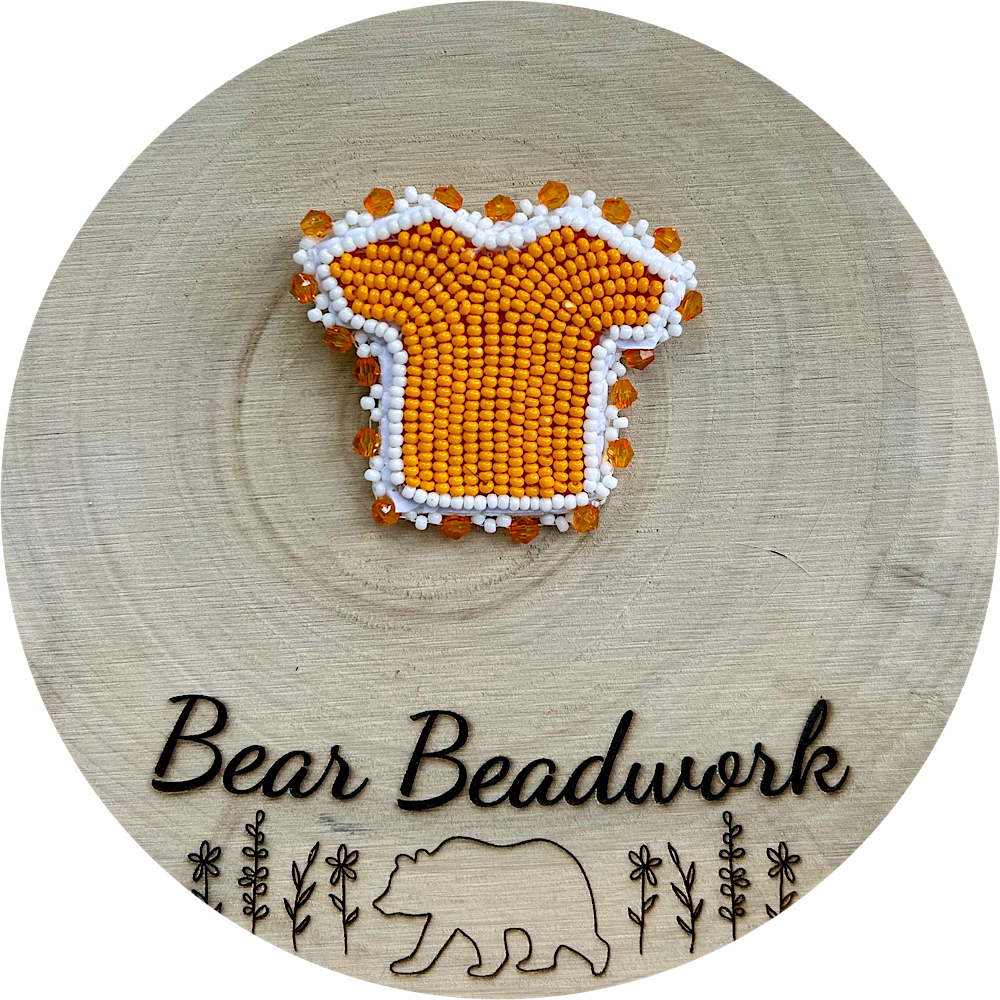 orange shirt pin (white)