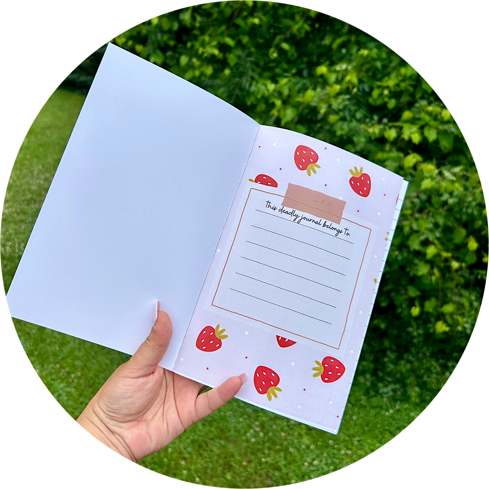 hot auntie journal (strawberries)