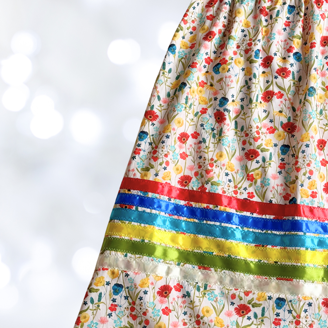 strawberry fields ribbon skirt