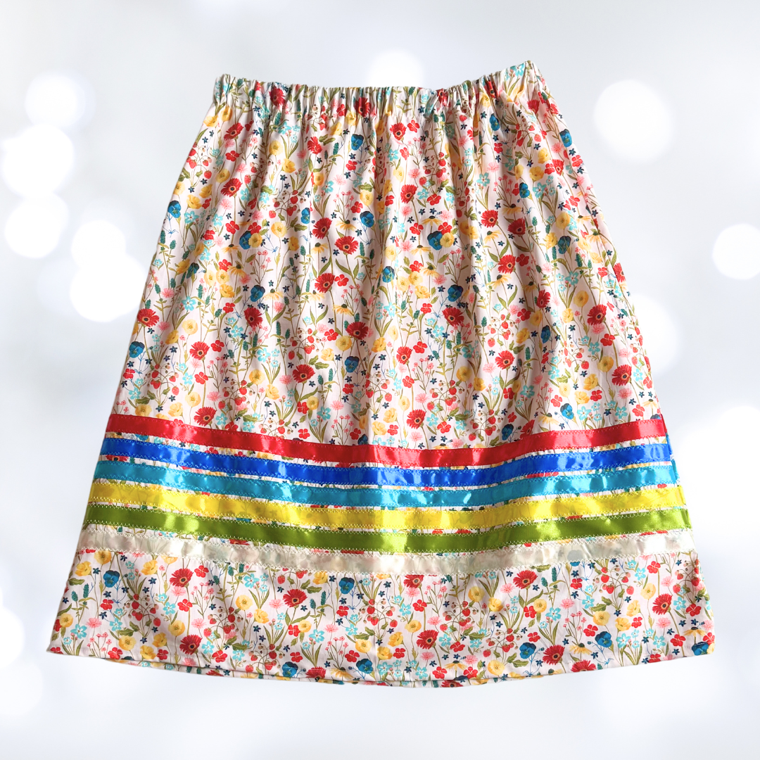 strawberry fields ribbon skirt