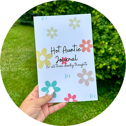 hot auntie journal (flowers)