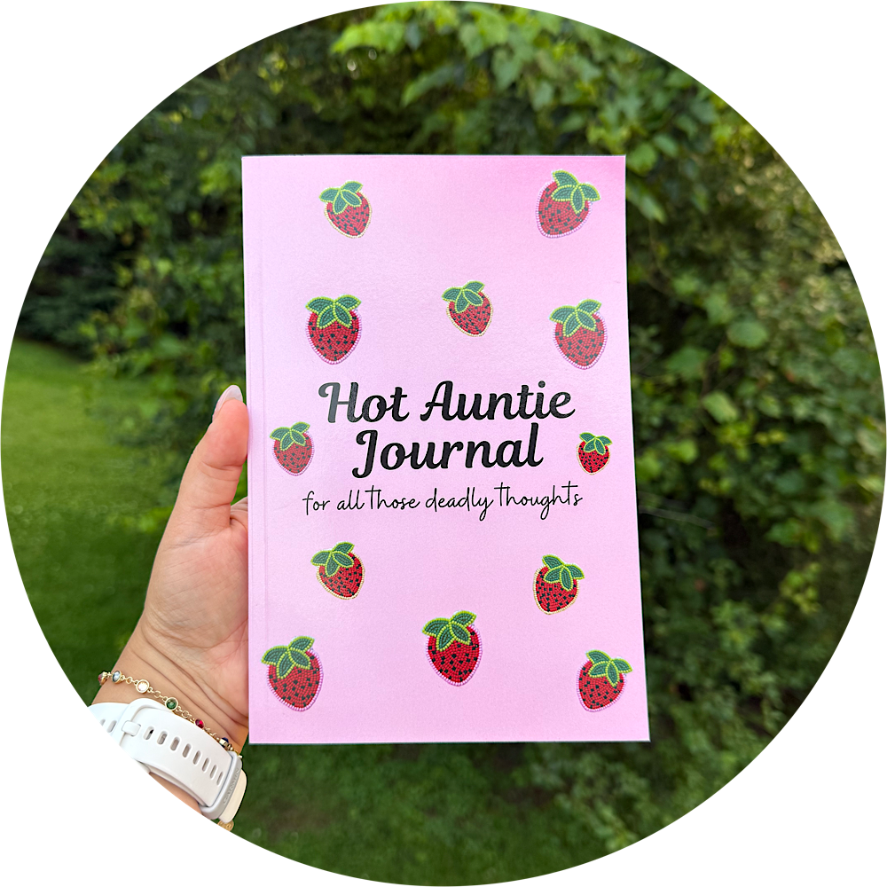 beaded strawberry (hot auntie journal)