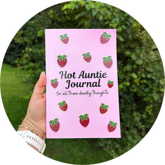 beaded strawberry (hot auntie journal)